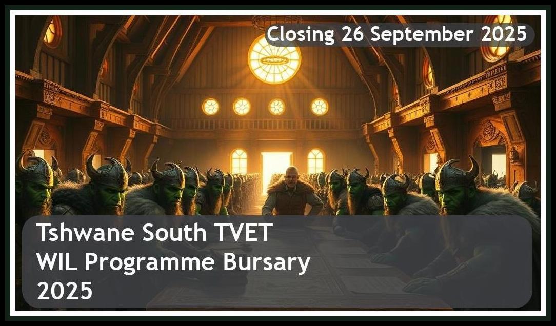 Tshwane South TVET WIL Programme 2025 Bursary – Closing Date: 26 September 2025 Apply Now