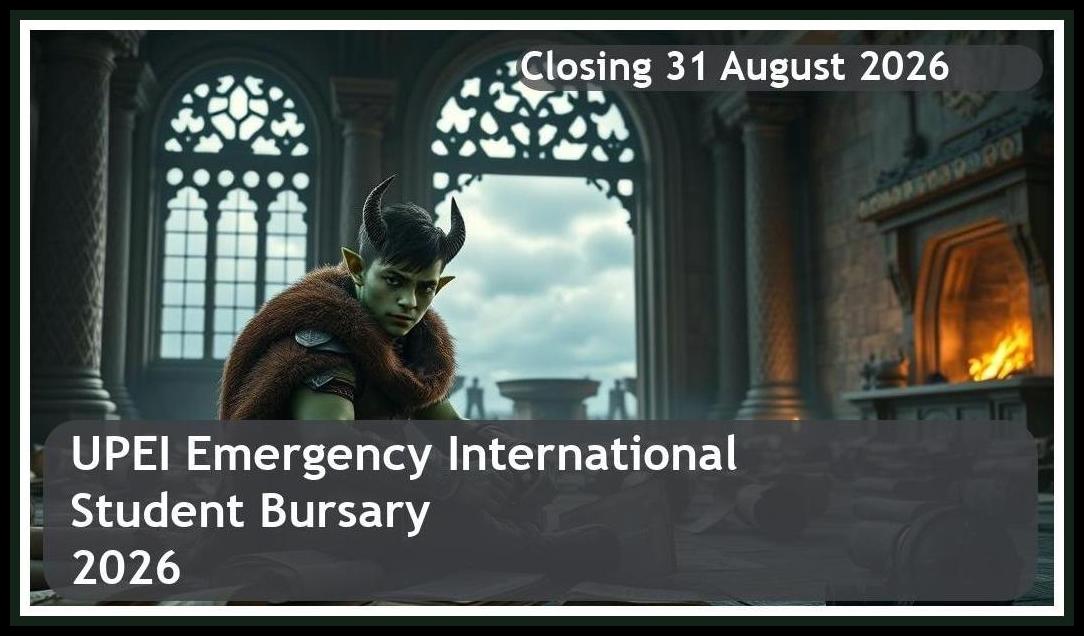 **UPEI Emergency International Student Bursary 2026 – Closing Date: 31 August 2026 Get Funded**