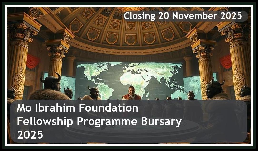 Mo Ibrahim Foundation Leadership Fellowship Programme 2026 Bursary – Closing Date: 20 November 2025 – Apply Now!