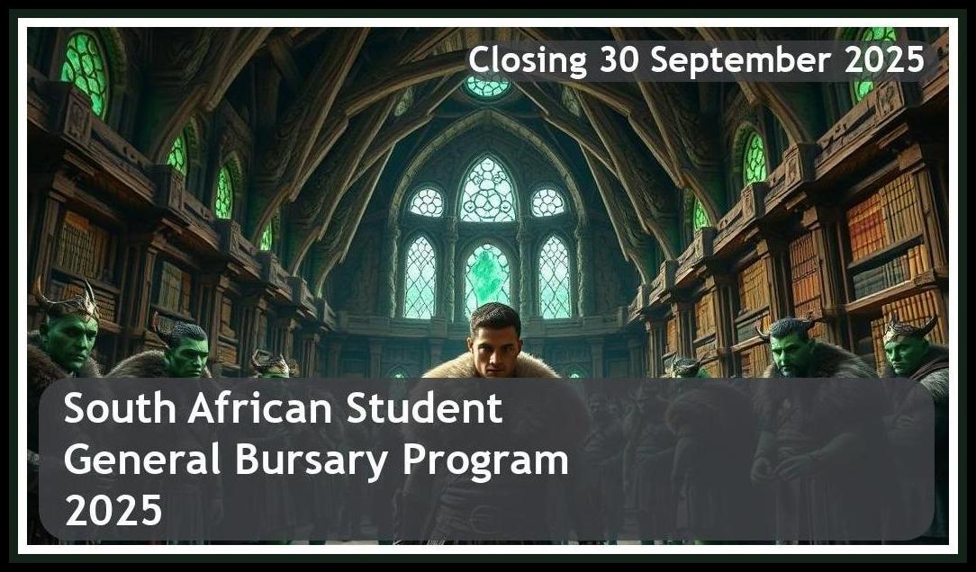 **South African Student General Bursary Program 2025 – Closing Date: 30 September 2025 Apply Now**