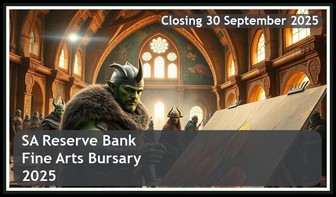 SA Reserve Bank Fine Arts Bursary 2025 – Closing Date: 30 September 2025 – Apply Now!