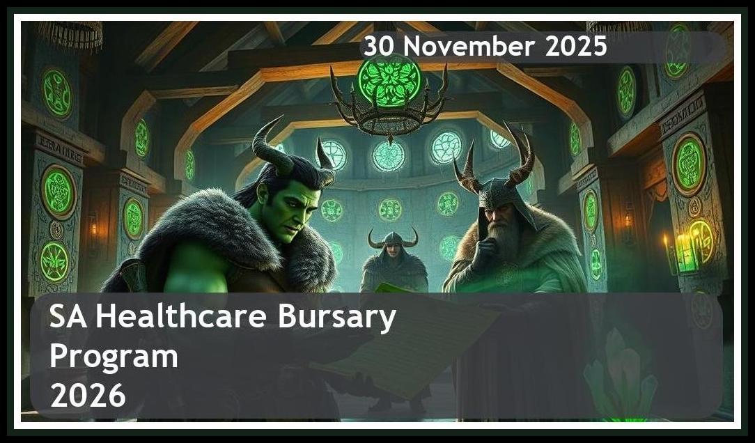 SA Healthcare Bursary 2026 – Closing Date: 30 November 2025 Apply Now