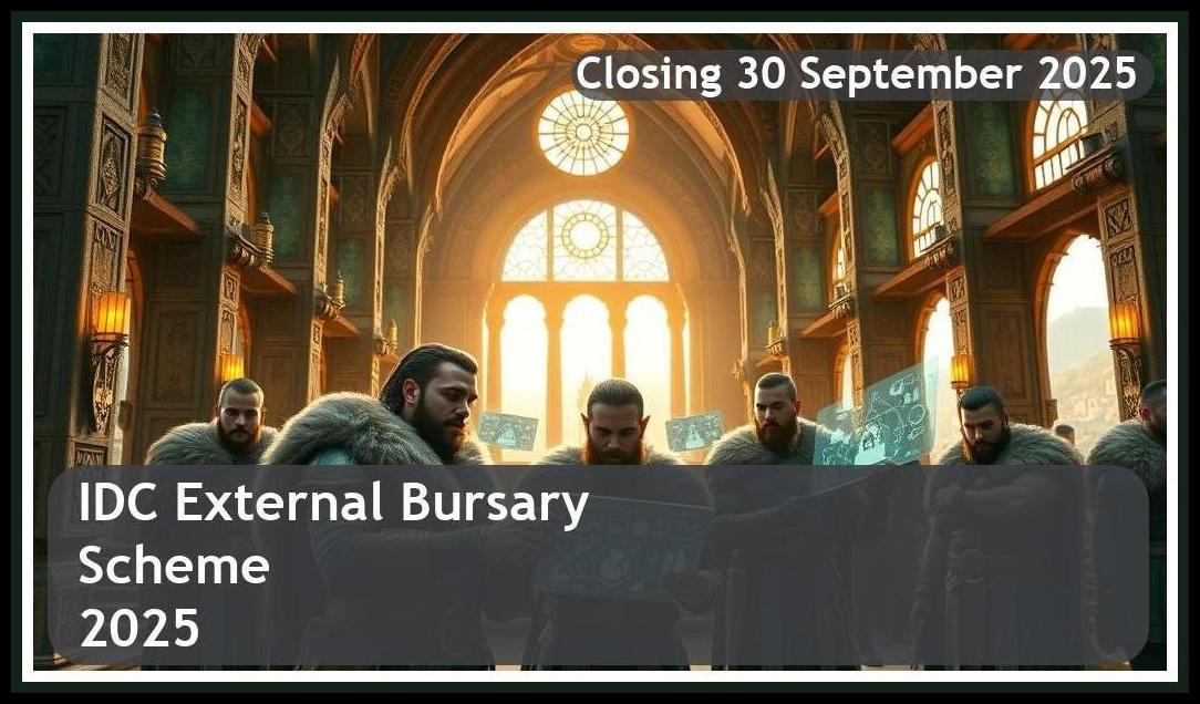 IDC External Bursary Scheme 2026 – Closing Date: 30 September 2025 Apply Now!