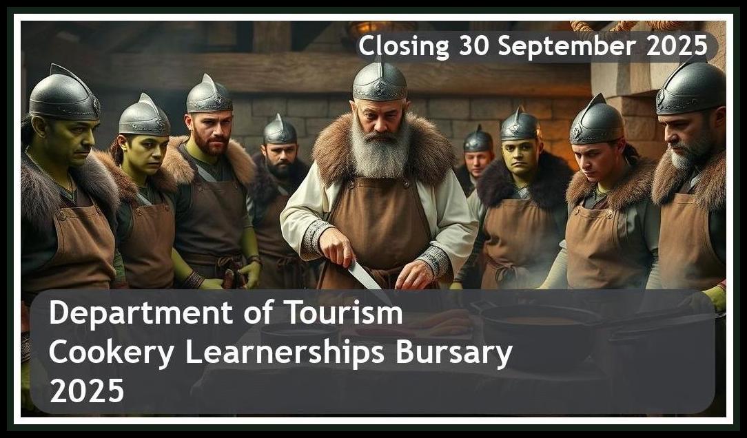 Department of Tourism Professional Cookery Learnerships Bursary 2025 – Closing Date: 30 September 2025, Apply Now!