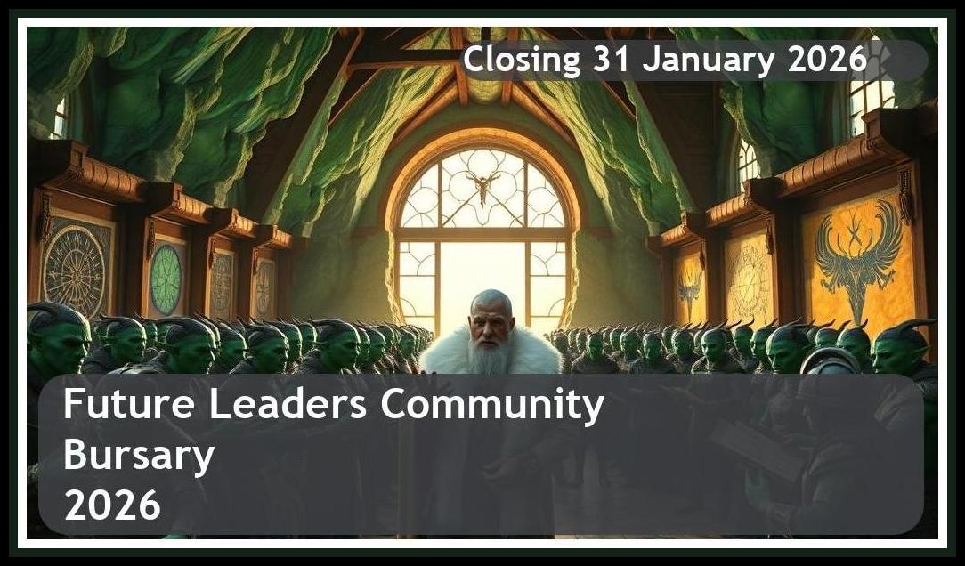 **Future Leaders Community Bursary 2026 – Closing Date: 31 January 2026 – Apply Now!**