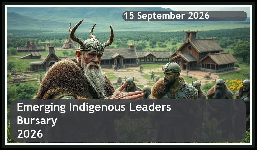 Emerging Indigenous Leaders Bursary 2026 – Closing Date: 15 September 2026 Apply Now!