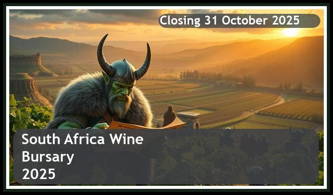 South Africa Wine Bursary 2026 – Closing Date: 31 October 2025, Get Funded!