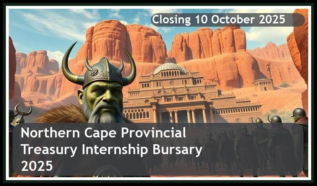 Northern Cape Provincial Treasury Internship Bursary 2025 – Closing Date: 10 October 2025 – Apply Now!