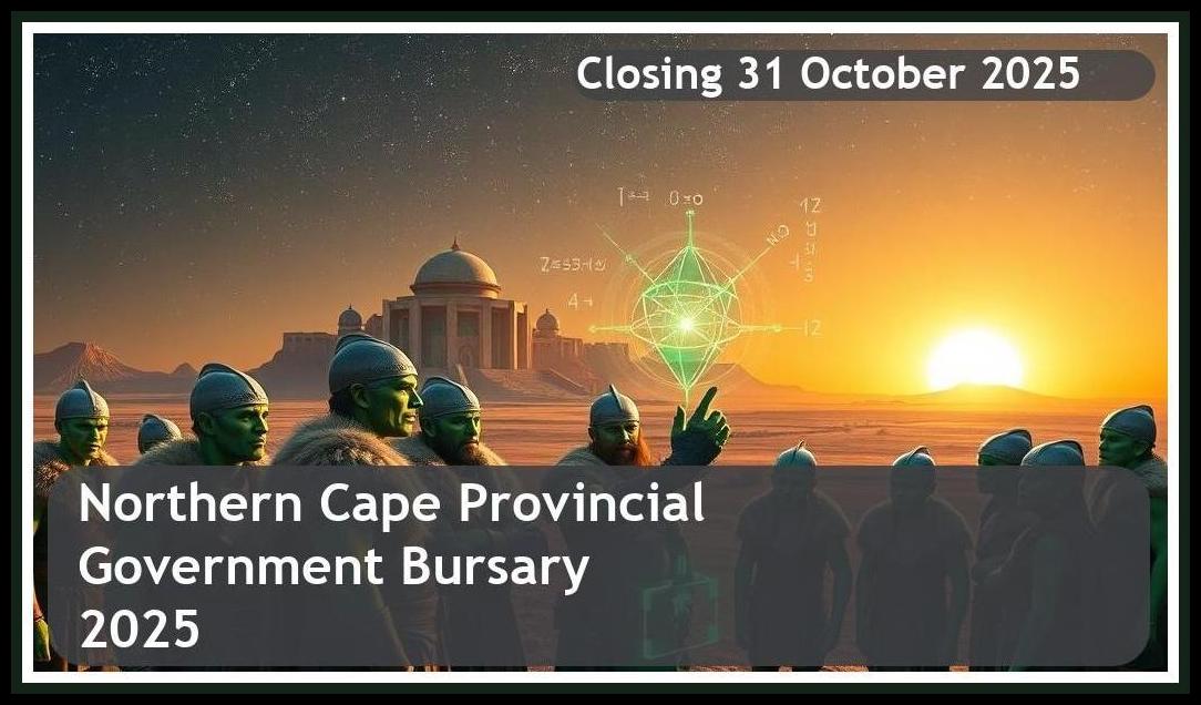 Northern Cape Provincial Government Bursary 2026 – Closing Date: 31 October 2025 – Apply Now