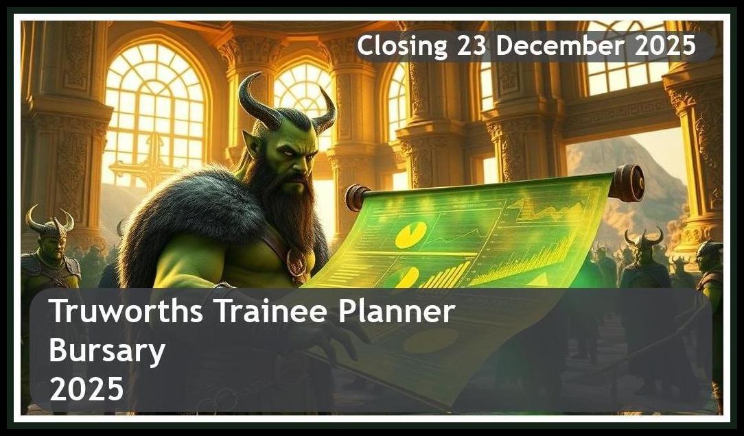 Truworths Trainee Planner Bursary 2025 – Closing Date: 23 December 2025 Apply Now