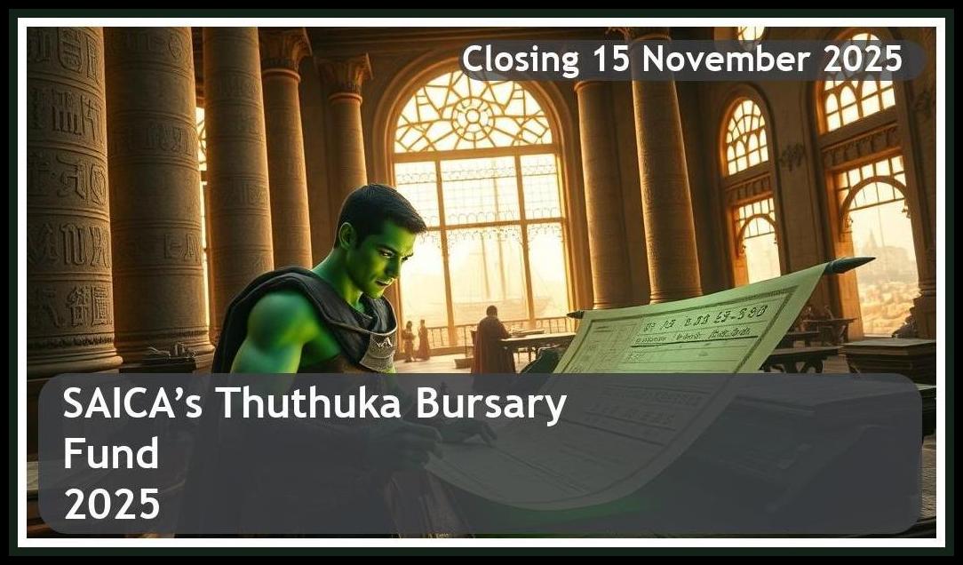 SAICA’s Thuthuka Bursary Fund 2025 – Closing Date: 15 November 2025 Apply Now!