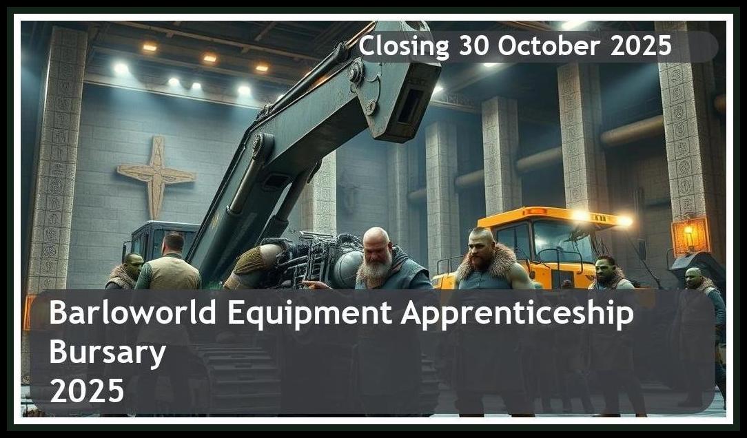 Barloworld Equipment Apprenticeship Bursary 2025 – Closing Date: 30 October 2025 – Apply Now!