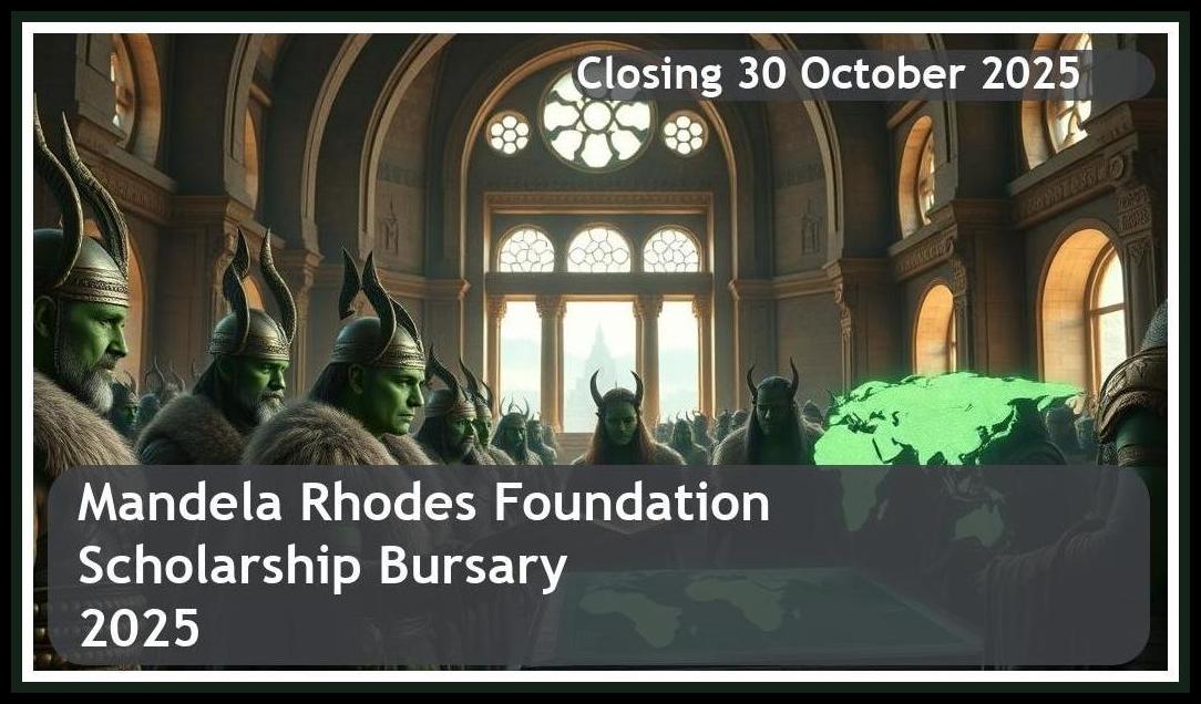 Mandela Rhodes Foundation Scholarship Bursary 2026 – Closing Date: 30 October 2025 Apply Now!