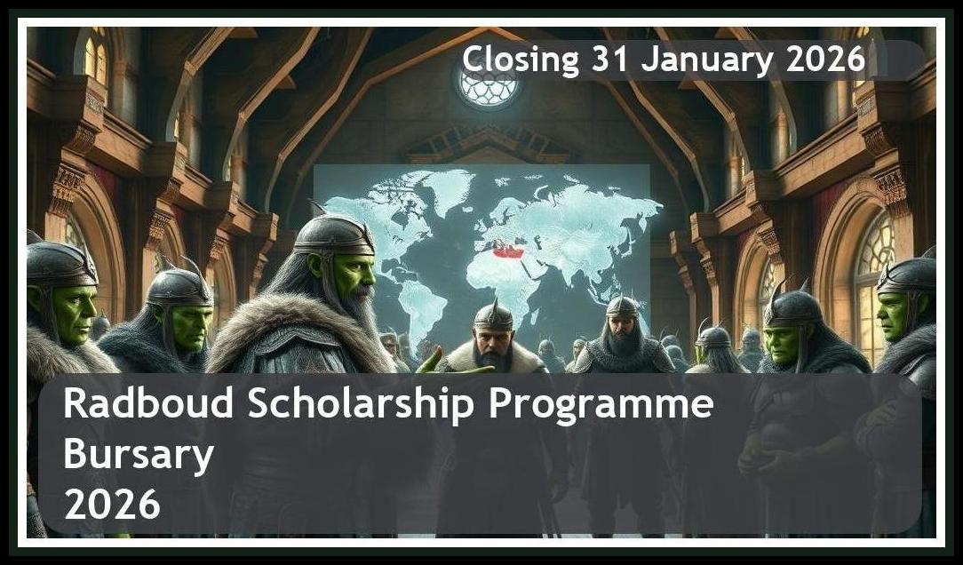 Radboud Scholarship Programme Bursary 2026 – Closing Date: 31 January 2026 – Apply Now!