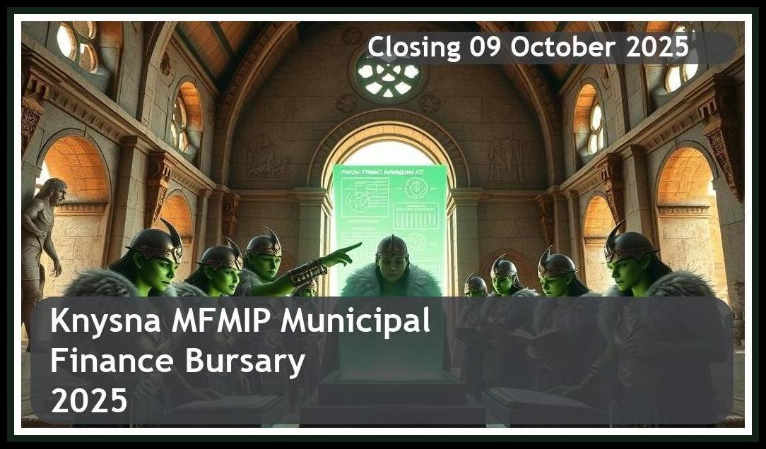 Knysna MFMIP Municipal Finance Bursary 2025 – Closing Date: 09 October 2025, Apply Now!