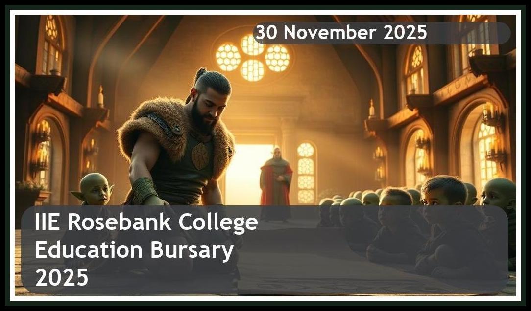 IIE Rosebank College Education Bursary 2026 – Closing Date: 30 November 2025 Apply Now