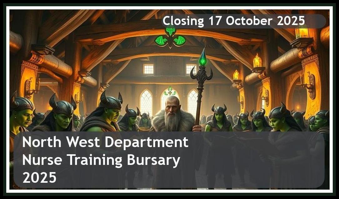 North West Department of Health Student Nurse Training Bursary 2026 – Closing Date: 17 October 2025 – Apply!
