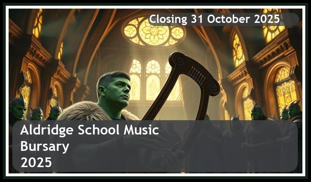 Aldridge School Music Bursary 2026 – Closing Date: 31 October 2025 Apply Now