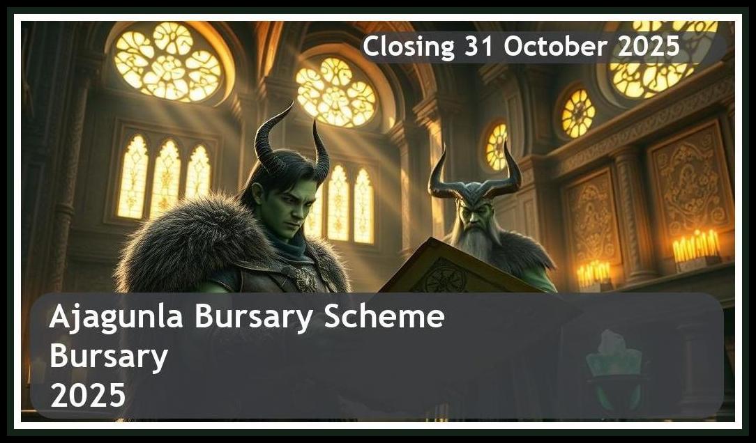 Ajagunla Bursary Scheme 2025 Bursary – Closing Date: 31 October 2025 Apply Now