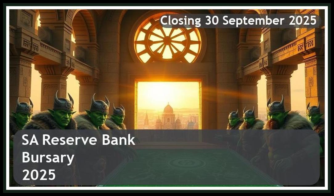 SA Reserve Bank Bursary 2026 – Closing Date: 30 September 2025 – Apply Now!