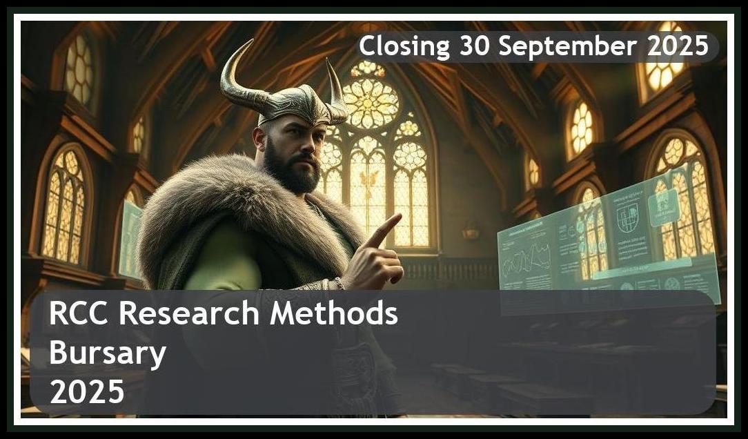 RCC Research Methods Bursary 2025 – Closing Date: 30 September 2025 – Apply Now!