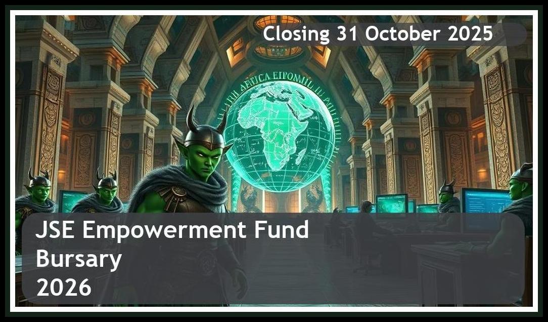 JSE Empowerment Fund Bursary 2026 – Closing Date: 31 October 2025 Apply Now
