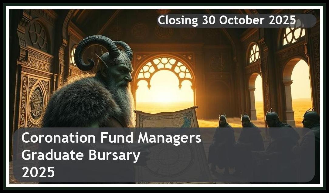 Coronation Fund Managers Graduate Bursary 2026 – Closing Date: 30 October 2025, Apply Now!