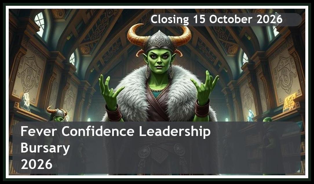 Fever Confidence Leadership Bursary 2026 – Closing Date: 15 October 2026 Apply Now