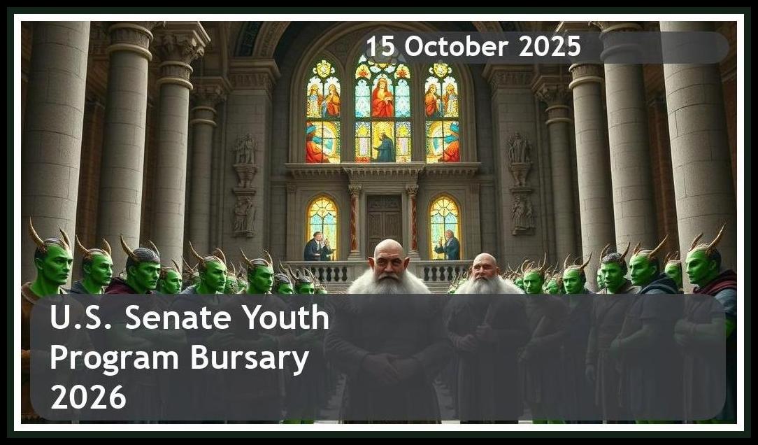 U.S. Senate Youth Program Bursary 2026 – Closing Date: 15 October 2025 Apply Now