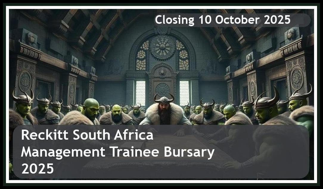Reckitt South Africa Management Trainee Bursary 2025 – Closing Date: 10 October 2025