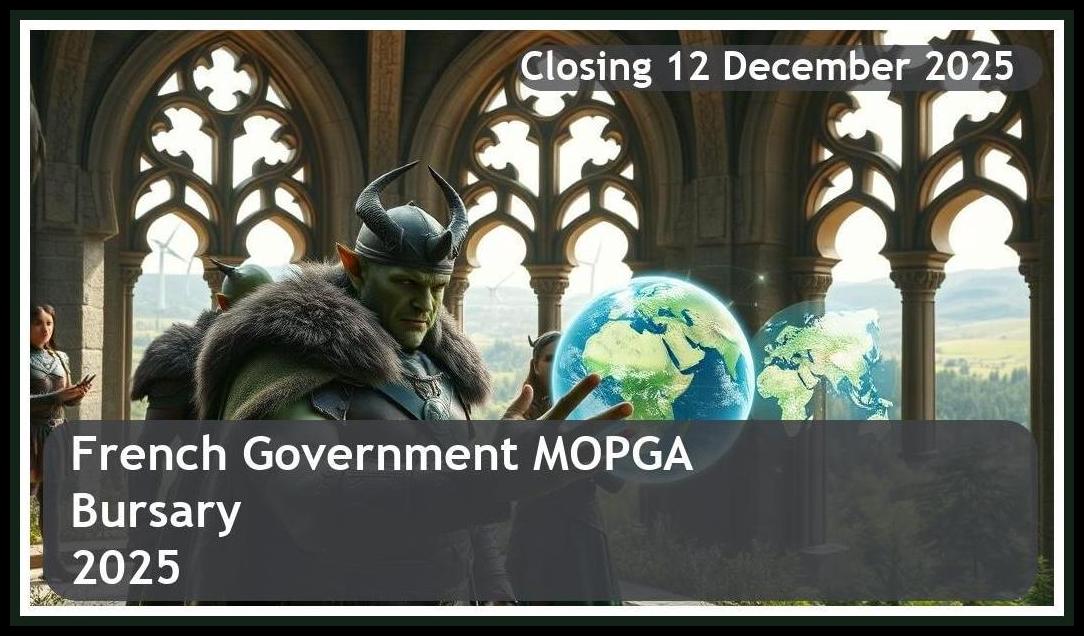 **French Government MOPGA Bursary 2026 – Closing Date: 12 December 2025 – Apply Now!**
