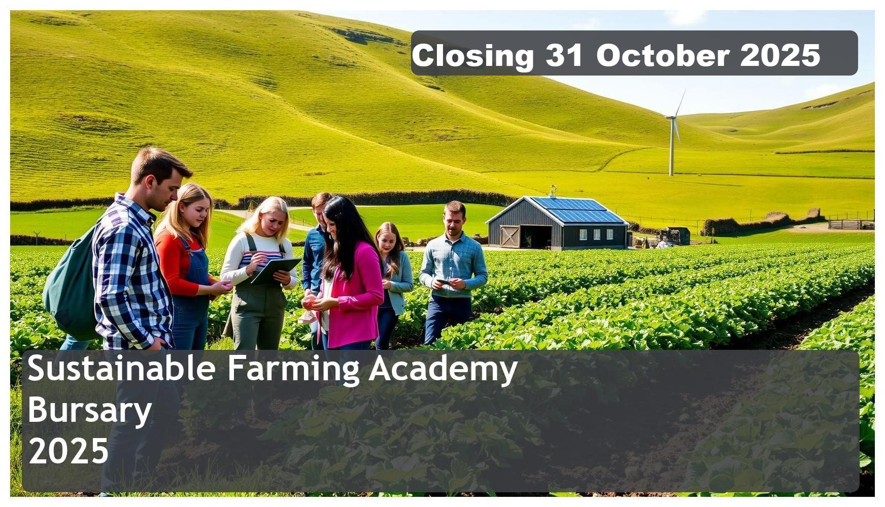 Sustainable Farming Academy Bursary 2025 – Closing Date: 31 October 2025 Apply Now