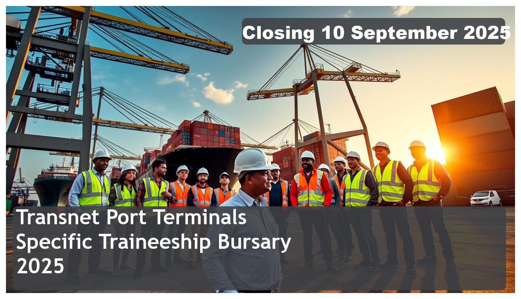 Transnet Port Terminals Sector Specific Traineeship Bursary 2025 – Closing Date: 10 September 2025 Apply!