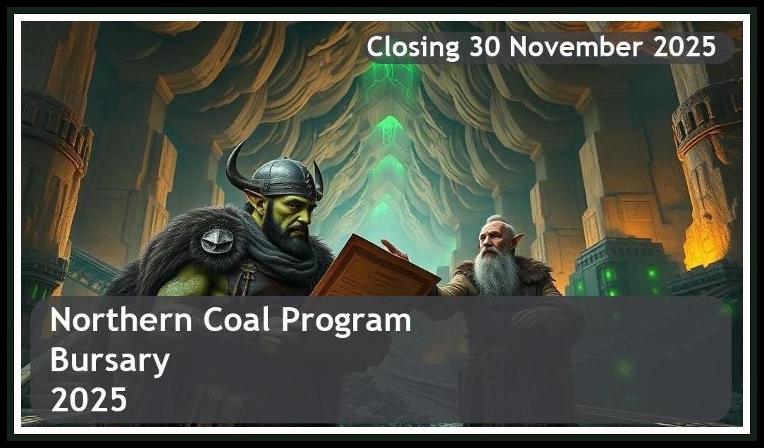 Northern Coal Bursary 2026 – Closing Date: 30 November 2025 Apply Now