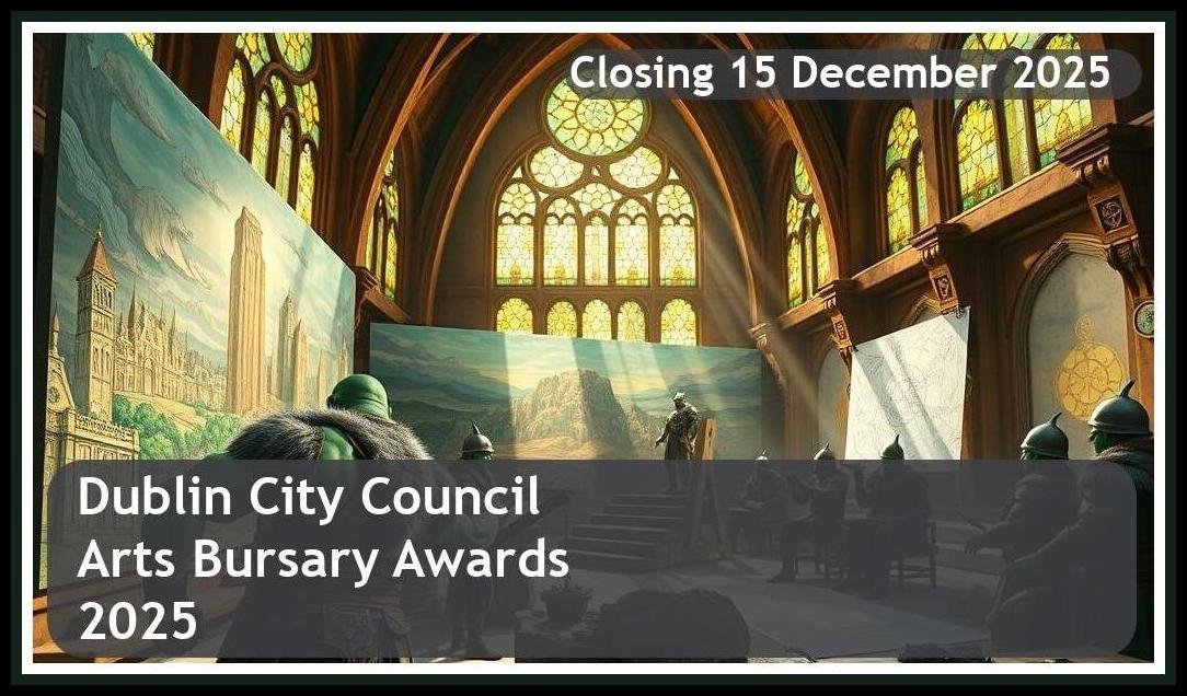 Dublin City Council Arts Bursary Awards 2026 – Closing Date: 15 December 2025 – Apply Now!