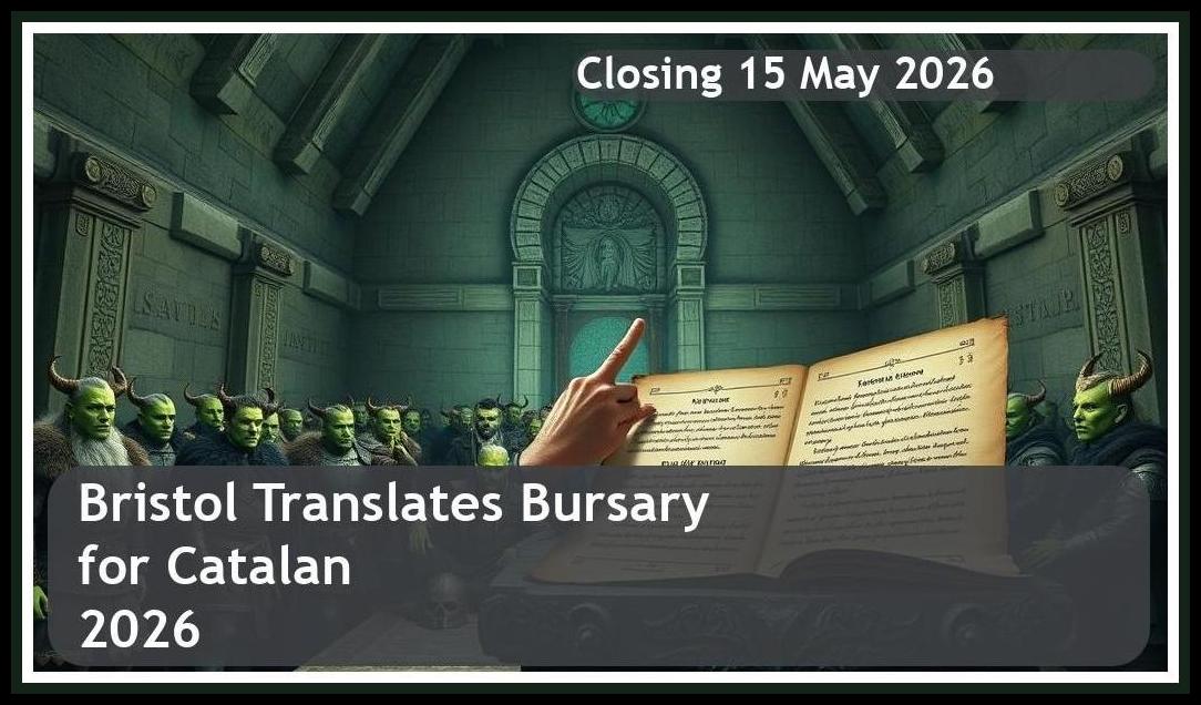 Bristol Translates Bursary for Catalan 2026 – Closing Date: 15 May 2026 Apply Now!
