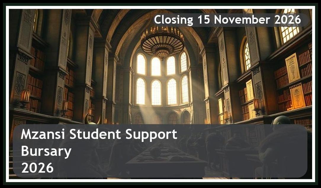 Mzansi Student Support Bursary 2026 – Closing Date: 15 November 2026 – Funding Your Future!