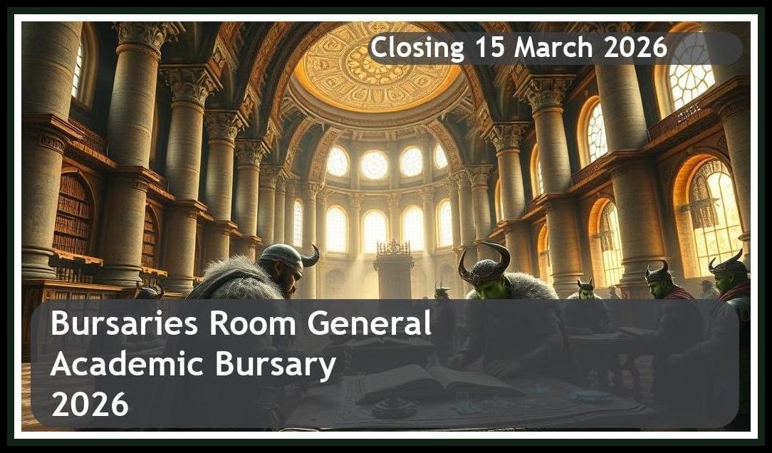 Bursaries Room General Academic Bursary 2026 – Closing Date: 15 March 2026 Apply Now!