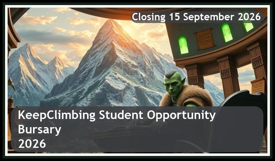 KeepClimbing Opportunity Bursary 2026 – Closing Date: 15 September 2026 Apply Now