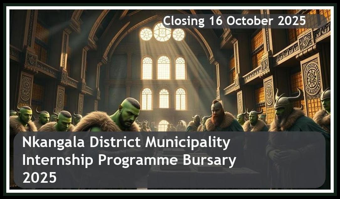 Nkangala District Municipality Human Resource Internship Programme Bursary 2025 – Closing Date: 16 October 2025