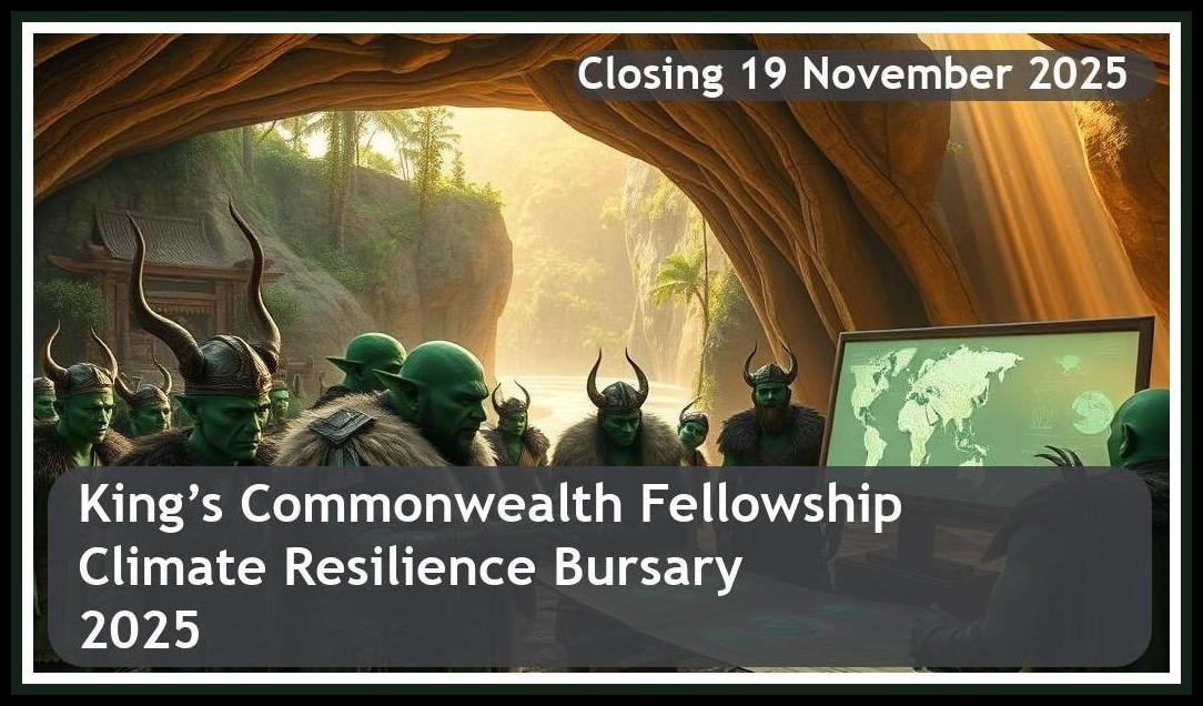 King’s Commonwealth Fellowship Programme Climate Resilience Bursary 2026 – Closing Date: 19 November 2025 – Apply Now!