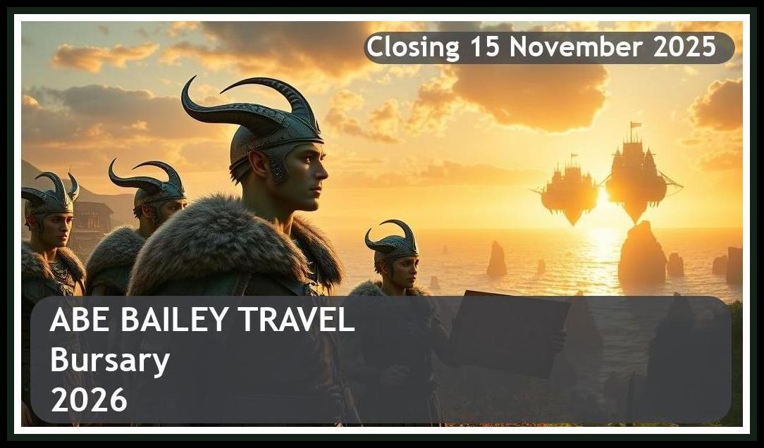 ABE BAILEY TRAVEL Bursary 2026 – Closing Date: 15 November 2025 Apply Now