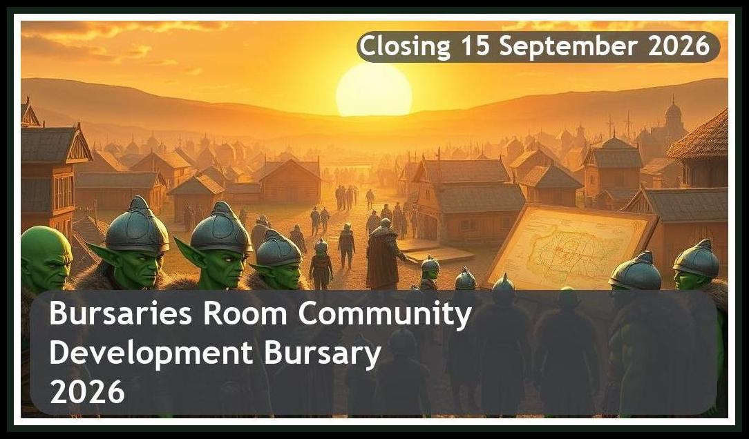 Bursaries Room Community Development Bursary 2026 – Closing Date: 15 September 2026 – Apply Now!