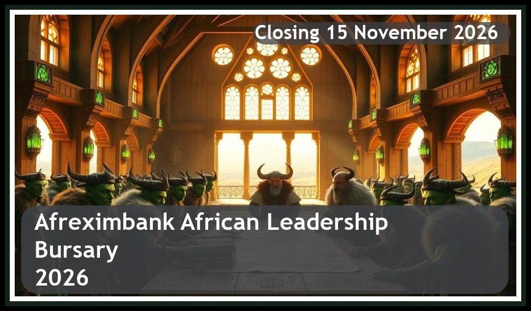 Afreximbank African Leadership Bursary 2026 – Closing Date: 15 November 2026 – Funding Your Future
