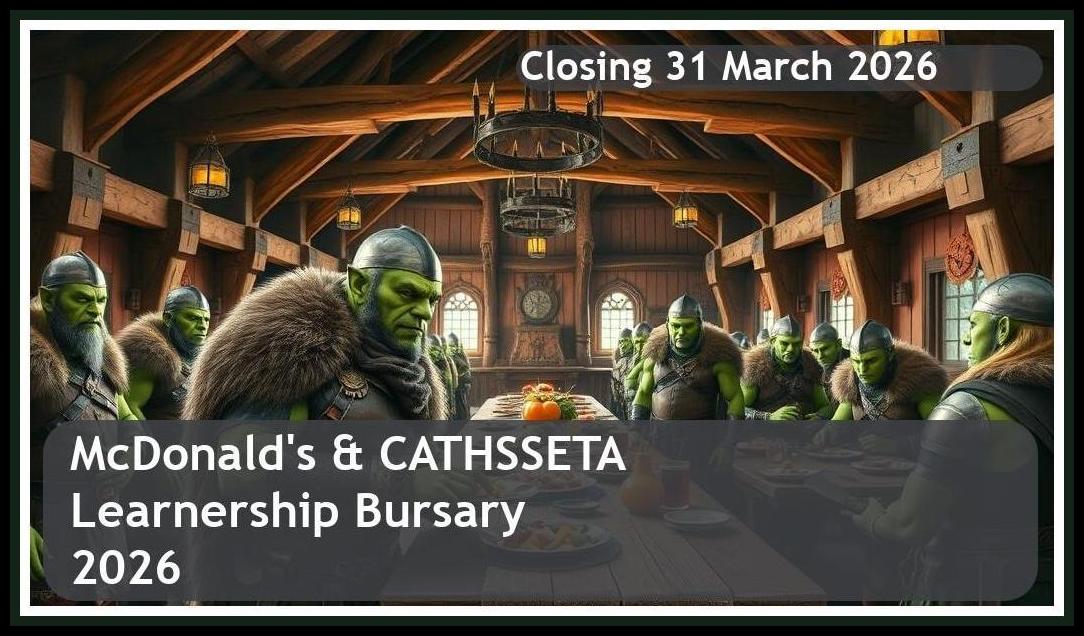 McDonald’s & CATHSSETA Learnership Bursary 2026 – Closing Date: 31 March 2026 Apply Now