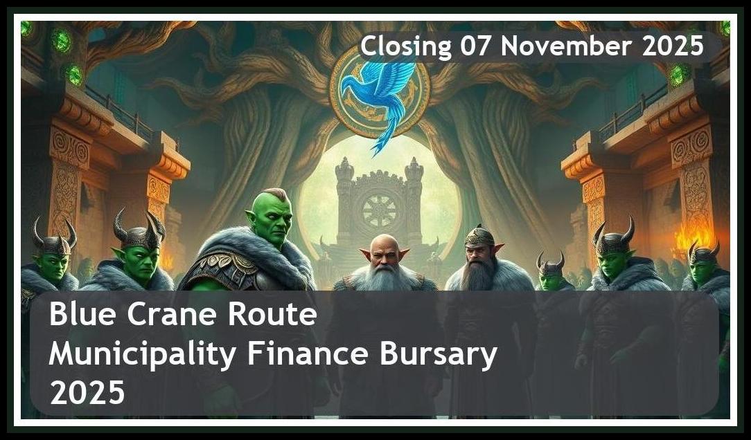 **Blue Crane Route Municipality Finance Bursary (MFMIP) 2025 – Closing Date: 07 November 2025 Apply Now!**