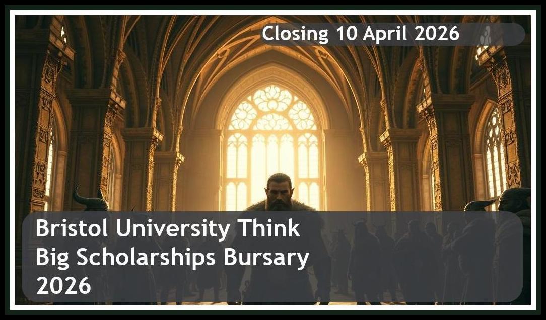 Bristol University Think Big Scholarships 2026 Bursary – Closing Date: 10 April 2026 – Apply Now!