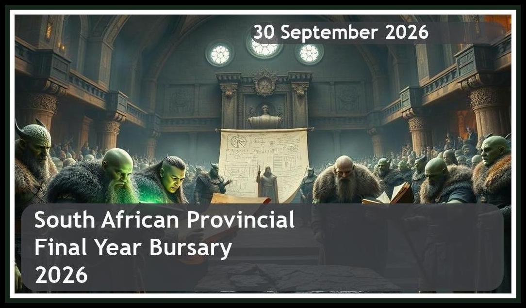 South African Provincial Final Year Bursary 2026 – Closing Date: 30 September 2026 Apply Now!