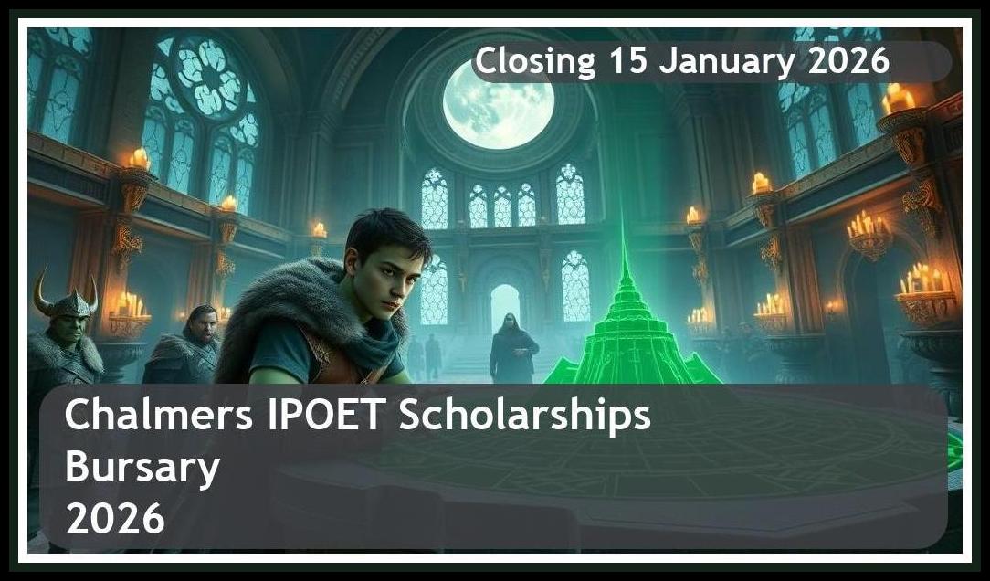 Chalmers IPOET Scholarships 2026 Bursary – Closing Date: 15 January 2026 Apply Now