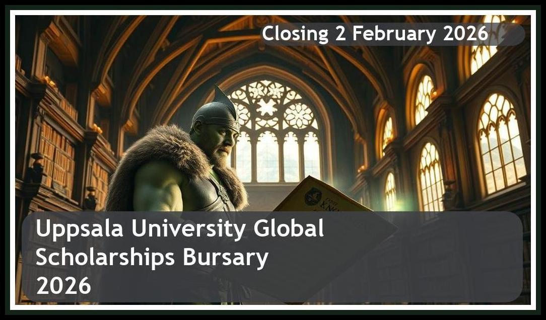 Uppsala University Global Scholarships Bursary 2026 – Closing Date: 2 February 2026 Apply Now!